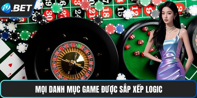 Mọi danh mục game được sắp xếp logic